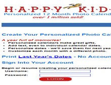 Tablet Screenshot of happykidscalendars.com